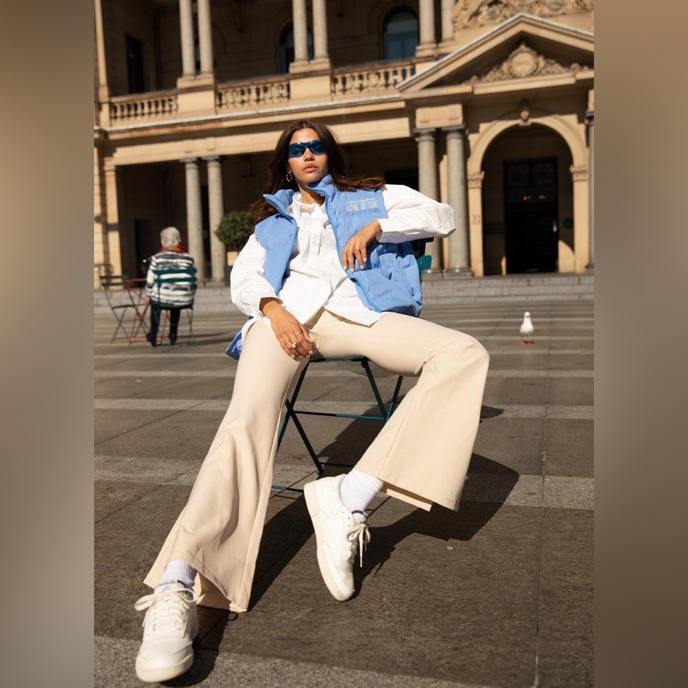 Peppermayo beige ice glider pants